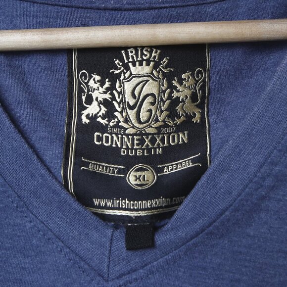 Dublin Ireland Est. 988 T-Shirt V-Neck Tee Irish Connection Blue St. Paddy's Day - Picture 4 of 6